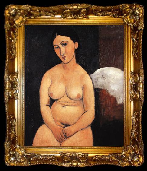 framed  Amedeo Modigliani Seated Nude, ta009-2